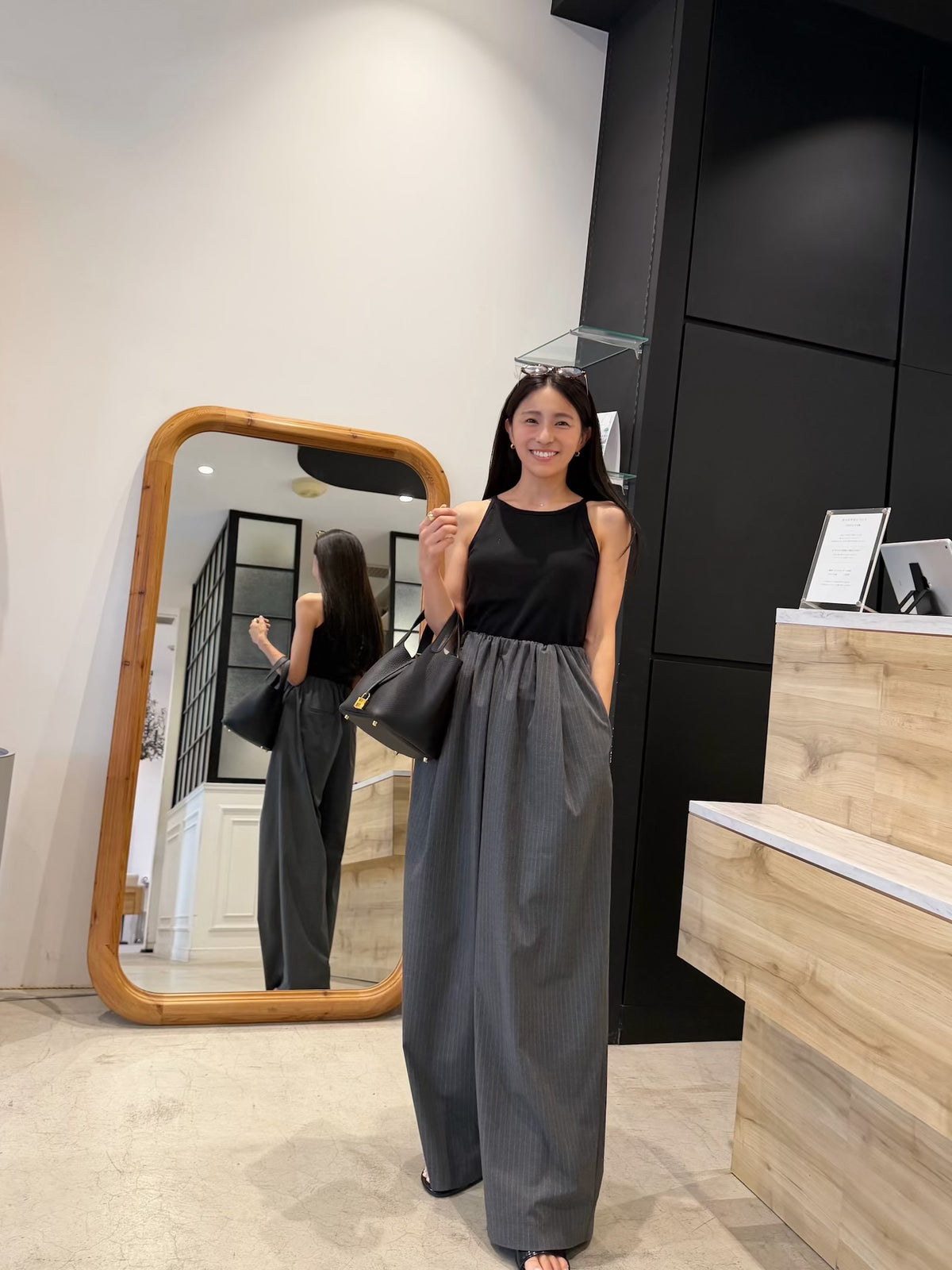 (Pre order) Tuck gather easy pants