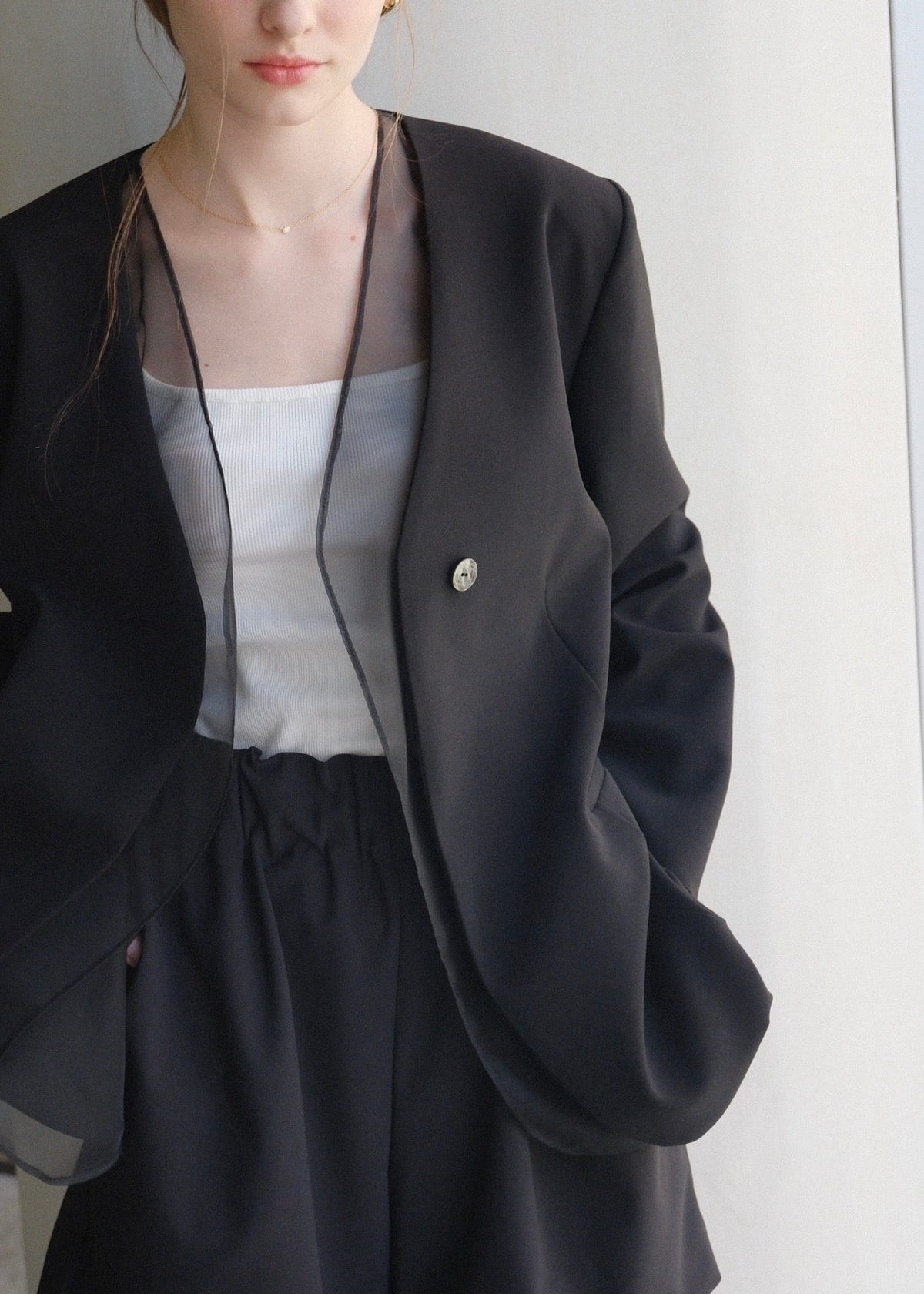 (即納)Lady organdy layered jacket