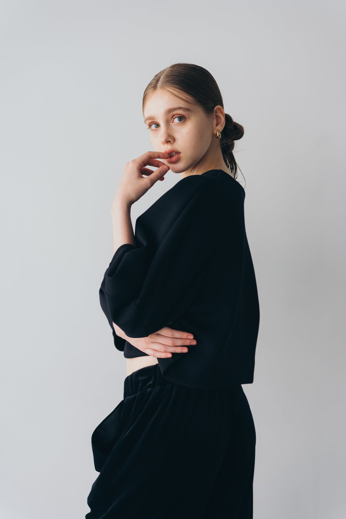 Lady puff tops - Black