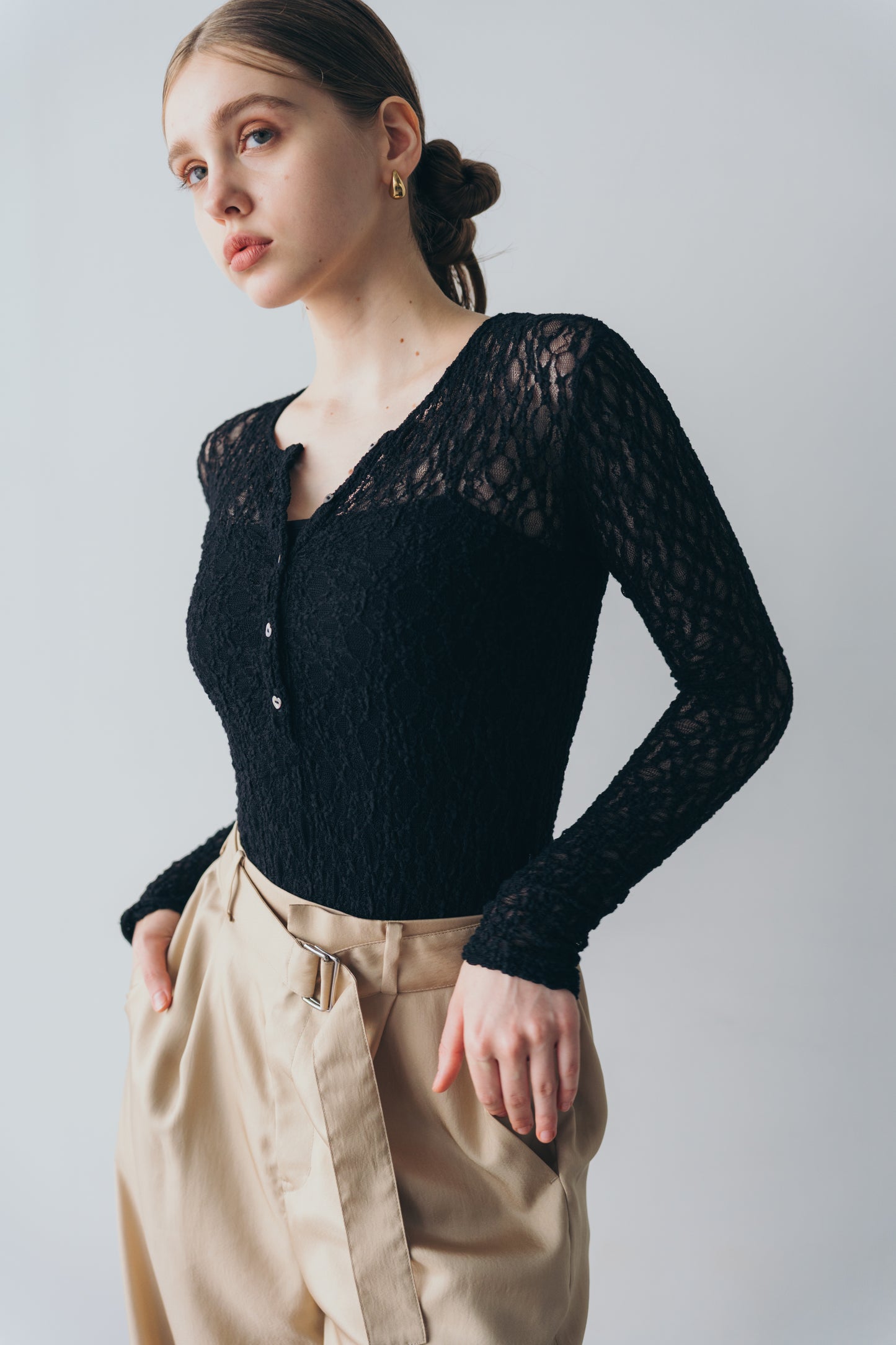 Lace body suit - Black
