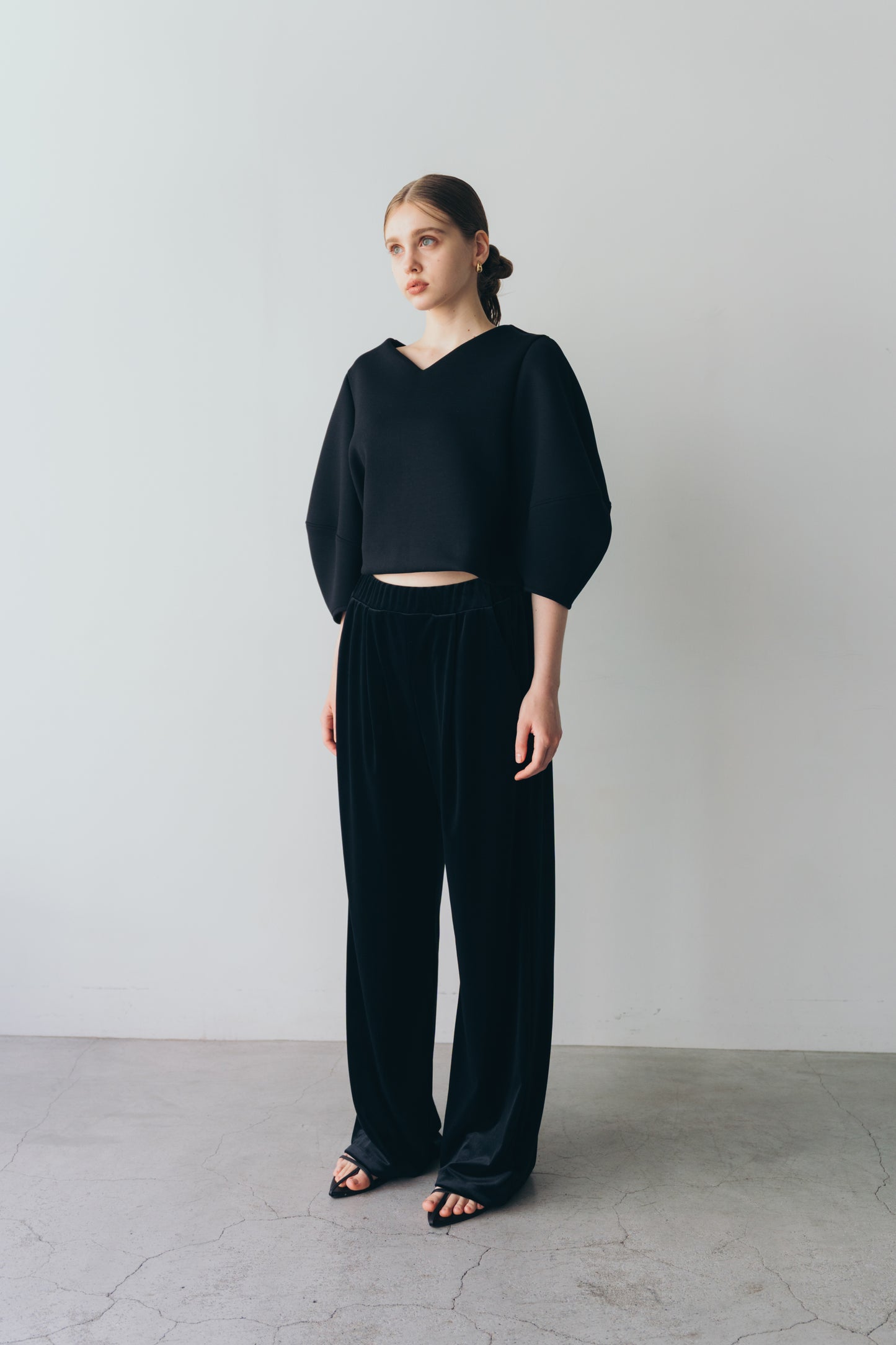Lady puff tops - Black