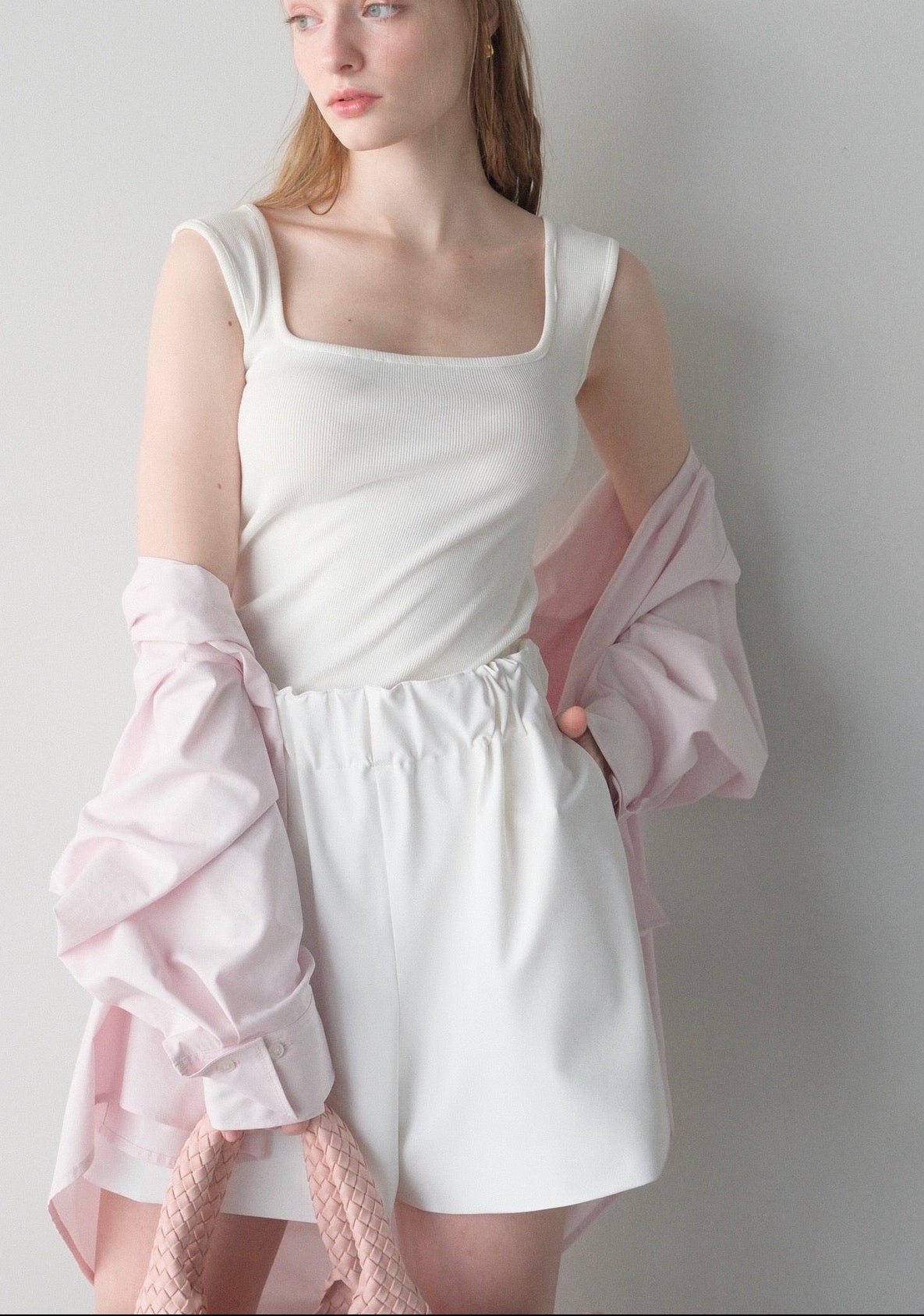 【2nd Pre order】撥水 Otona short pants / white