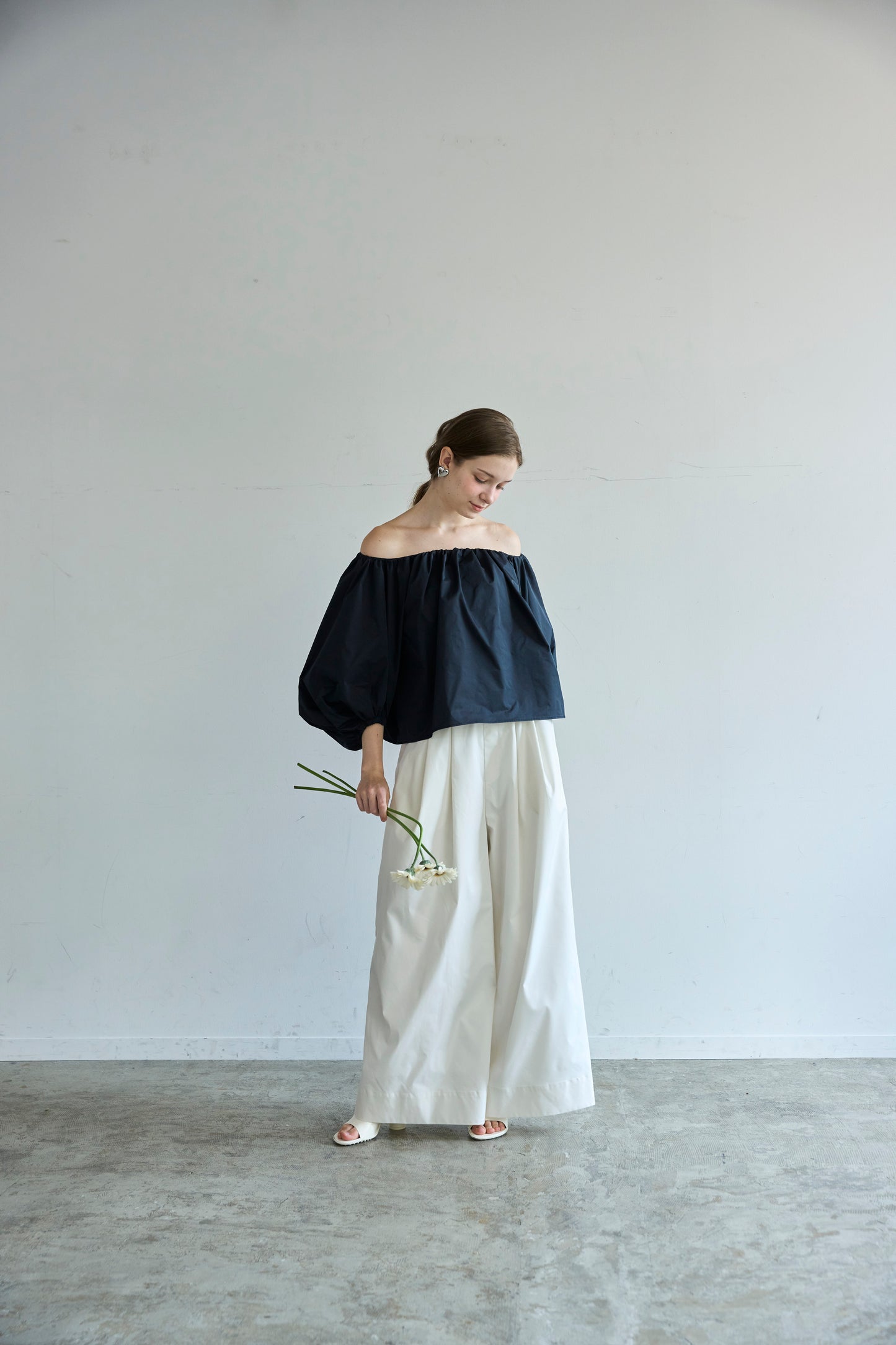 【予約】Otona whip off shoulder(Black)