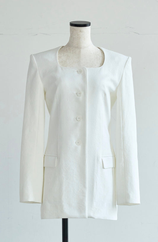 【即納】Lady handsome jacket（White）