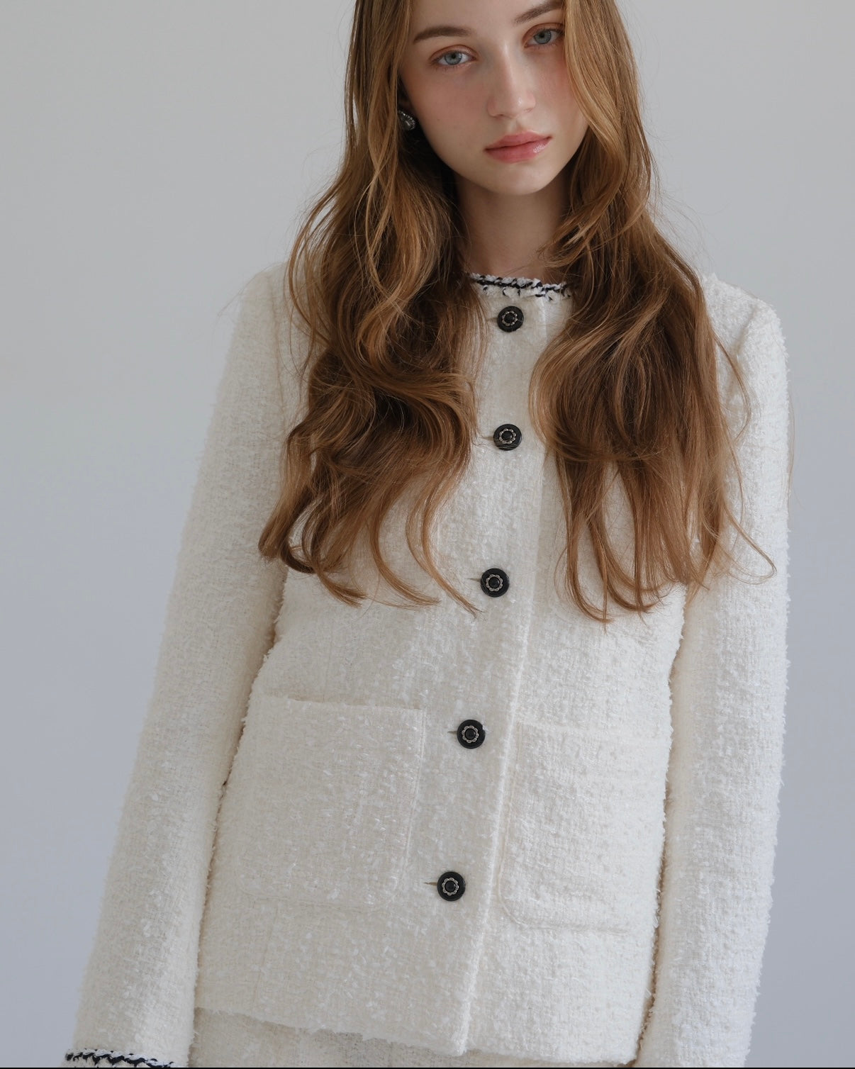 CARLA Tweed jacket / White