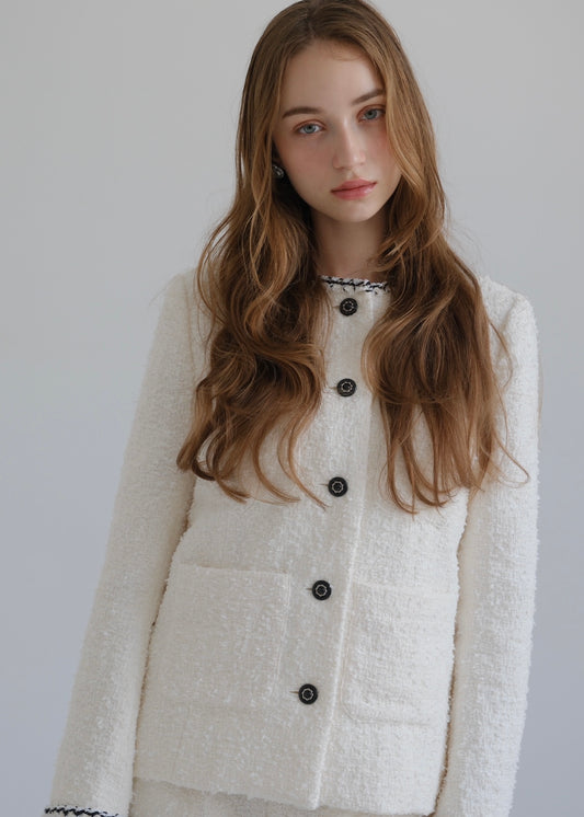 CARLA Tweed jacket / White