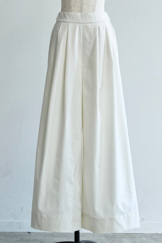 【予約】Easy 撥水 wide pants（White）