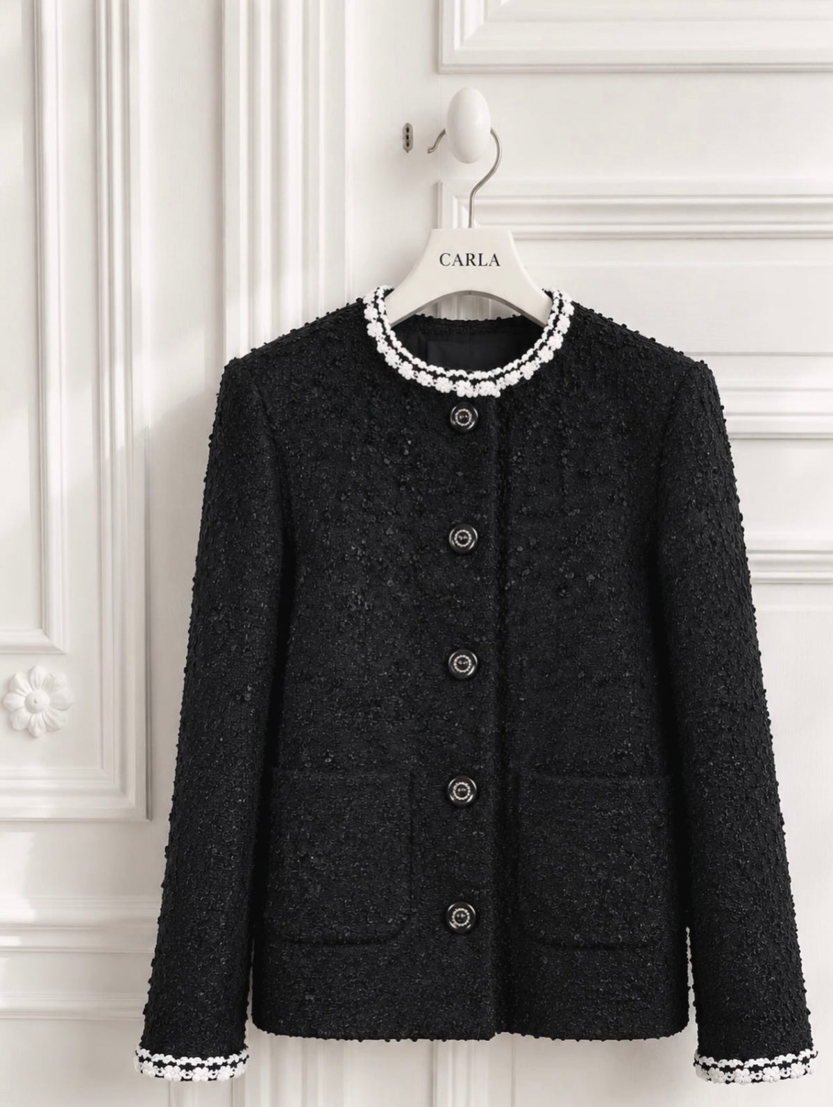 CARLA Tweed jacket / Black