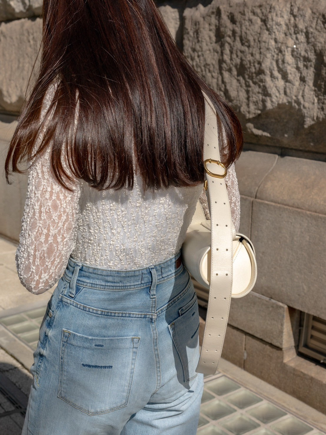 Lace body suit - White