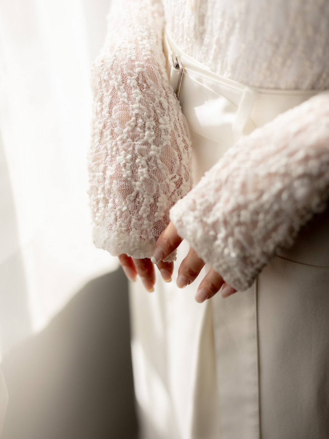 Lace body suit - White